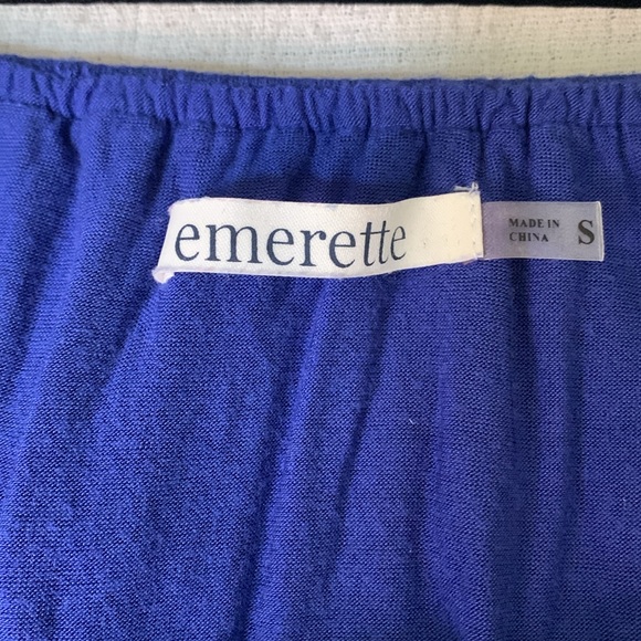 Emerette Elegant Blue Off-Shoulder Top - Picture 2 of 8